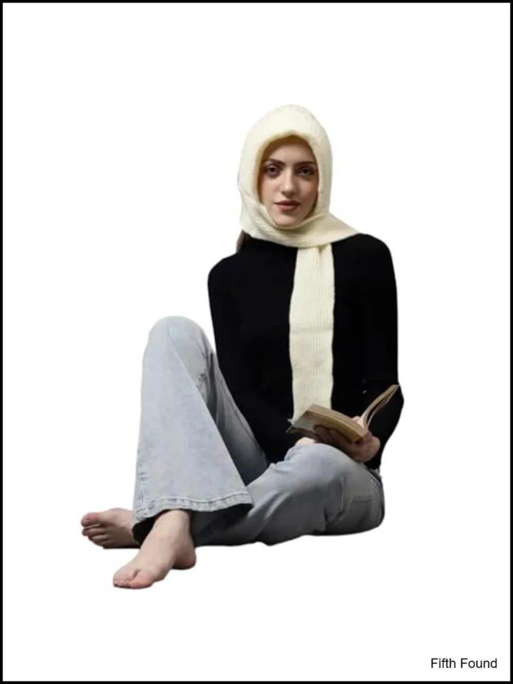 Acro Wool Unisex Winter Beanie Hat with Attached Neck Warmer Scarf Fleece Lined